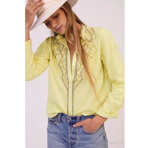 Anthropologie Pilcro Nayeli Beaded Buttondown